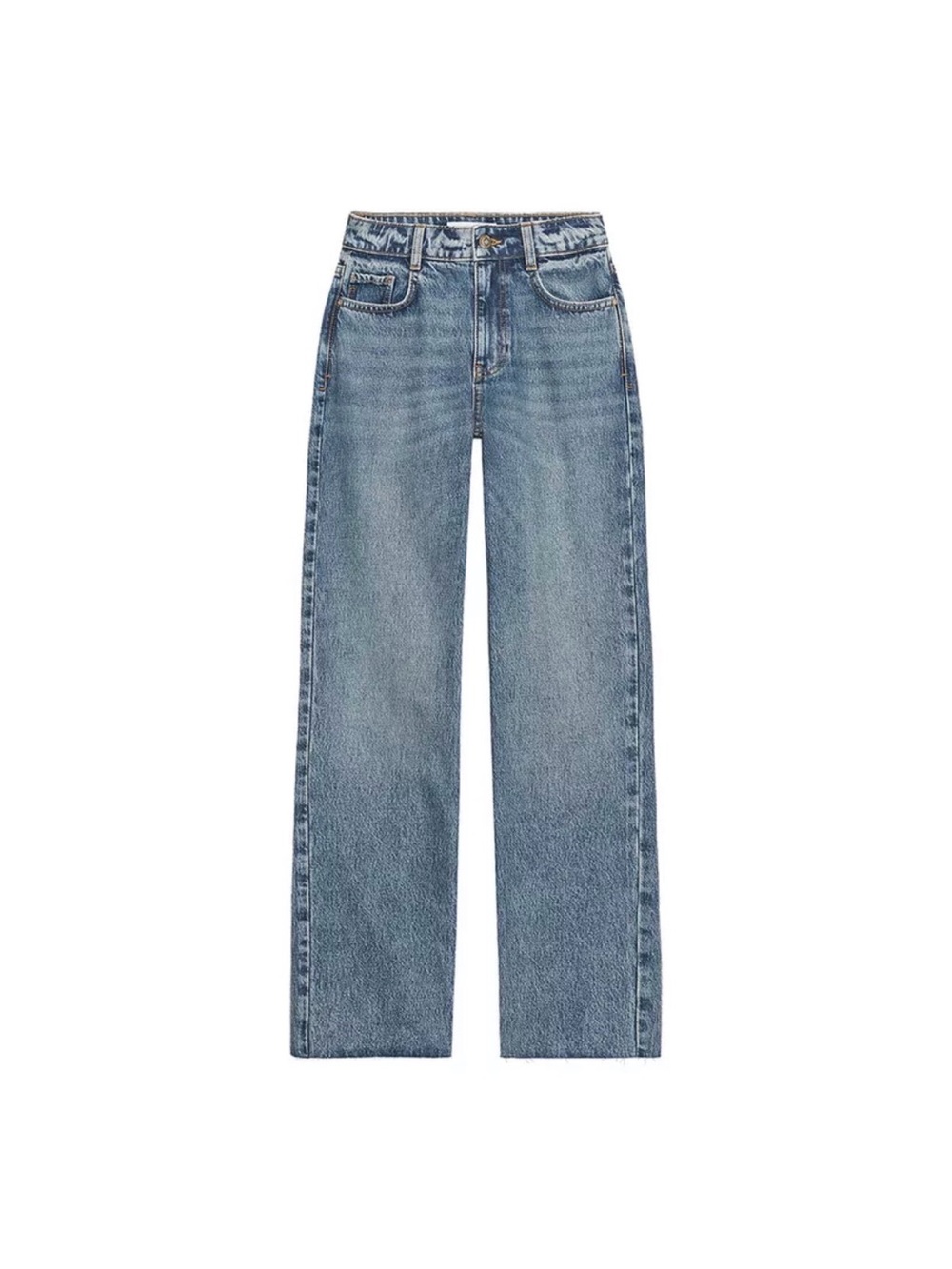 Zara Z.02 STRAIGHT HIGH WAIST ANKLE JEANS